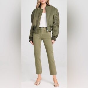 Levi’s Low 542 Army Green Crop Women’s Jeans Size 14